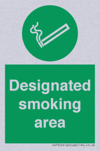 Designated smoking area